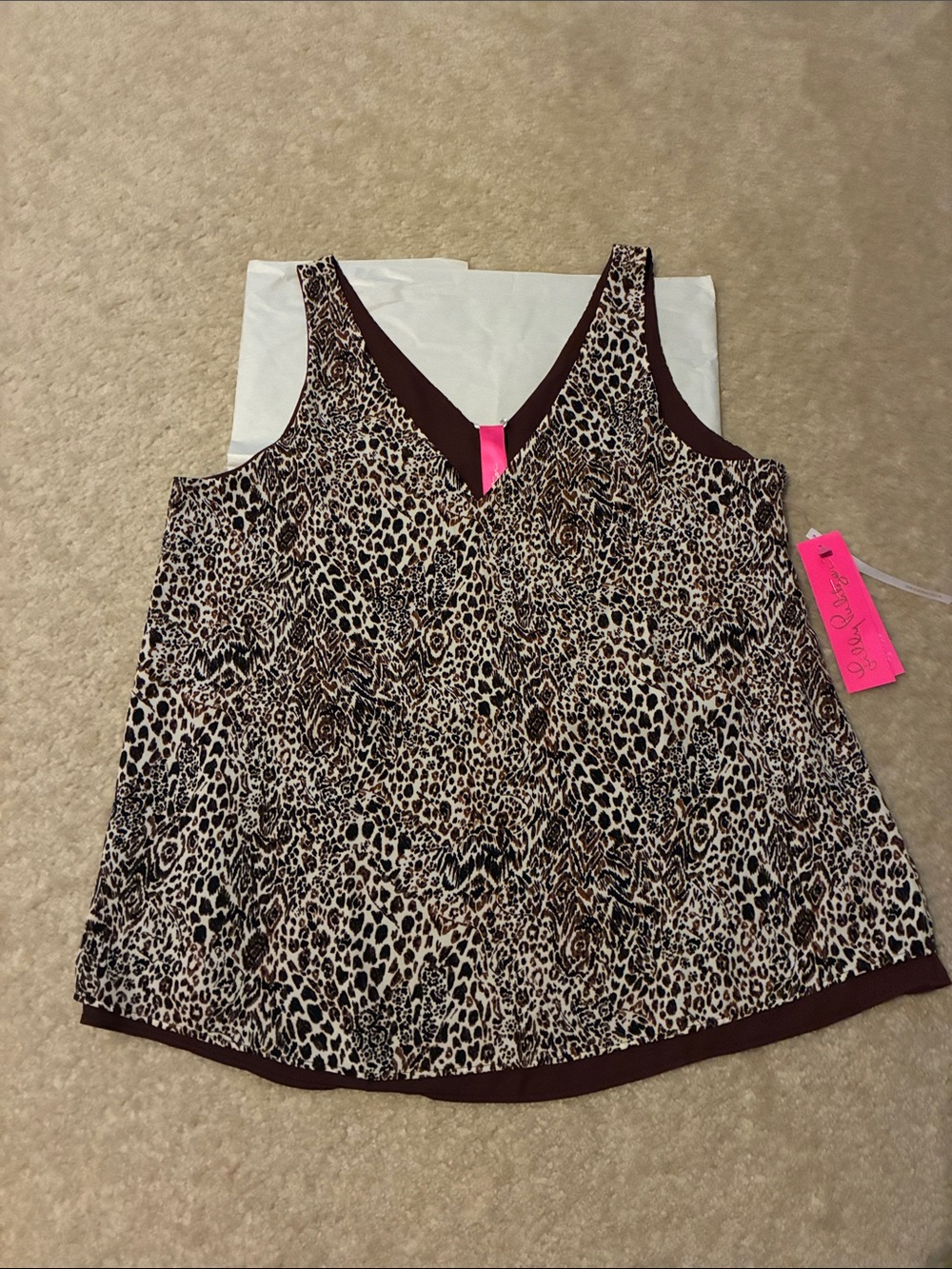 Lilly Pulitzer leopard print tank top
